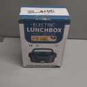 Electric Lunch Box for Adults, 80W Portable Food Warmer, 12V/24V/110V 3 in 1 Heated Lunch Box for Car/Truck/Office, with 1.5L Stainless Steel Container, Fork & Spoon and Insulated Bag (Blue)