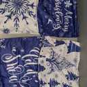 Christmas Pillow Covers 16x16 Blue Christmas Decorations Snowflake Throw Pillow Covers Xmas Tree Winter Holiday Decor Cushion Case for Sofa Couch Set of 4