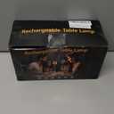 2 Pack Rechargeable Table Lamp - Cordless LED Lamp with 6000mAh Battery Operated LED Desk Lamp, Portable Table Light Outdoor for Dinner Patio Restaurant Bar Bedroom Coffee Shop Night Light (Black)