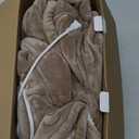 Dowin Heated Throw Blanket, Machine Washable Flannel&Sherpa Heating Blanket, Soft and Comfortable 50 x 60inch Fast Heating Electric Throw with Hand Controller 3 Hrs auto Shut-Off