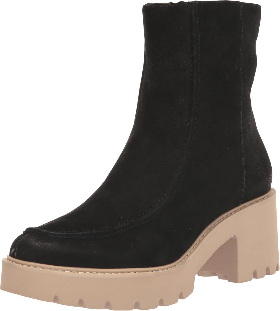 Dolce Vita Women's Henla Fashion Boot (8.5, Black Leather)