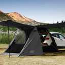 KAMPKEEPER SUV Car Tent, Tailgate Shade Awning Tent for Camping, Vehicle Camping Tents Outdoor Travel (Black)