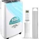 SereneLife Small Air Conditioner Portable 14,000 BTU with Built-in Dehumidifier - Portable AC unit for rooms up to 650 sq ft - Remote Control, Window Mount Exhaust Kit