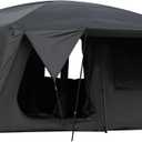 Vidalido 4-6 Person Camping Tent with 3 Door 2 Room Large Family Cabin Tents, Double Layer Waterproof Portable Glamping Tent, Big Tents for Outdoor Camping Hiking and Backpacking (Black)