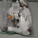 2 Pack Christmas Table Decorations, 18" Lighted Plush Snowmen Christmas Trees with Pine Cone Twigs, Light Up Snowman Holiday Present, Battery Operated Xmas Gifts Tabletop Ornaments (Black and Red)