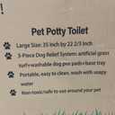 Dog Grass Large Potty Patch, Dog Litter Boxes Artificial Grass Bathroom Turf for Pet Training, Washable Puppy Pee Pad, Perfect Indoor/Outdoor Portable Potty Pet Loo (Tray system-35"X22.6")