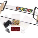 The Beadsmith Metal Bead Loom Kit, Includes Loom (12.5" x 2.5" x 3"), Thread, Needles, and 18 Grams Glass Beads for Bracelets, Necklaces, Belts, and More