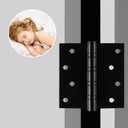 Matte Black Door Hinges,Stainless Steel Heavy Duty Exterior Door Hinges 4 inch