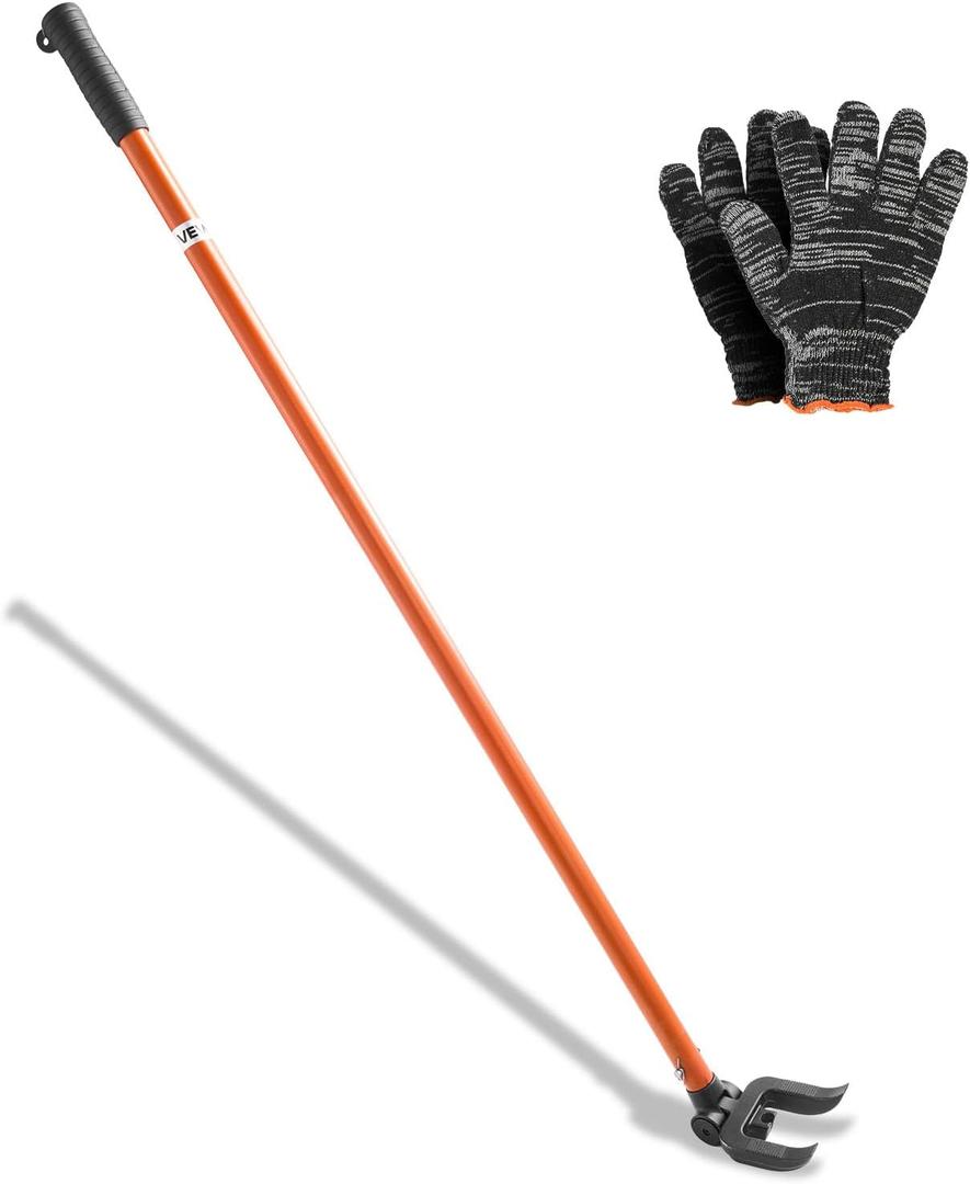 VEVOR Pallet Buster Tool with 44" Carbon Steel Handle, Adjustable Head, Wrecking Bar for Deck Board Removal, Prying up Decking, Busting Pallets & Effortless Nail/Screw Pulling