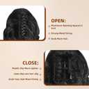 Black Ponytail Extension, 9" Short Claw Clip in Ponytail Hair Extensions Hair Piece Natural Soft Synthetic Curly Wavy Pony Tail Hair Pieces for Women