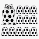 durony 12 Pieces Soccer Drawstring Backpack Sports Soccer Party Favor Bag Travel String Bag for Storage Workout