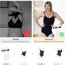 SHAPERX Women's Shapewear Bodysuit Tummy Control Body Shaper Waist Snatching Seamless Body Suit,SZ5213-Black-L/XL