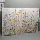 2pcs 20"x28"  Generic Canvas Art Set - Abstract Gold Flowers - Wall Art for Living Room