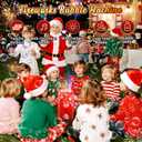 2 x Fireworks Bubble Machine with Lights and 2 DIY Stickers,Christmas Sound Effects,Rainbow Bubbles,Christmas Toys Stocking Stuffers Gifts for Kids & Adults