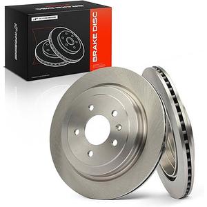 A-Premium 12.40 inch (315 mm) Rear Vented Disc Brake Rotors Compatible with Cadillac Models - ATS 2013-2019, 2-PC Set