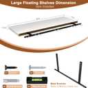 40 Inch Floating Shelf 1 Pack Large Floating Shelves for Wall No Drilling Accessories Included Deep Wall Shelves for Living Room Kitchen Farmhouse 40" W x 12" D x 1.2" White