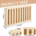 Wonderjune 1 Pcs Wooden Lipsticks Holder 0.7 inch Lip Balm Tube Holder Lip Gloss Organizer Display Wood Lipsticks Tube Tower Organizer for Market Craft Booth Room Display (10 Slot)