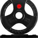 Fitvids Olympic Cast Iron 2-Inch Weight Plate for Strength Training & Weightlifting Home Gym, 35 lbs, Pack of 2