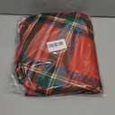 Checkered Christmas Tablecloth Round 60 Inch,Red Green Retro Plaid Table Cloth,Stain Resistance Polyester Winter Xmas Holiday Table Covers for Kitchen Dining,Small Tablecloth for Parties Picnic