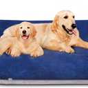 Magic Dog Super Soft Extra Large Dog Bed Jumbo Pet Beds Orthopedic 47 Inch Washable Anti Slip Dog Sleeping Mattress with Removable Cover, Blue XL