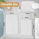 Buganda Memory Foam Bathroom Rug Mat 47x17, Extra Soft and Absorbent Bath Mats, Non-Slip and Machine Washable Bath Rugs for Bathroom Floor,Tub and Shower, White