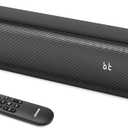 2.1 Sound Bars for TV, Built-in Subwoofer, 6 Levels Voice Enhancement, 16 Inches TV Soundbar Speakers with Bluetooth 5.3/Optical/AUX/USB Connection, Wall Mount, 3 EQ Modes, S100 (Black)