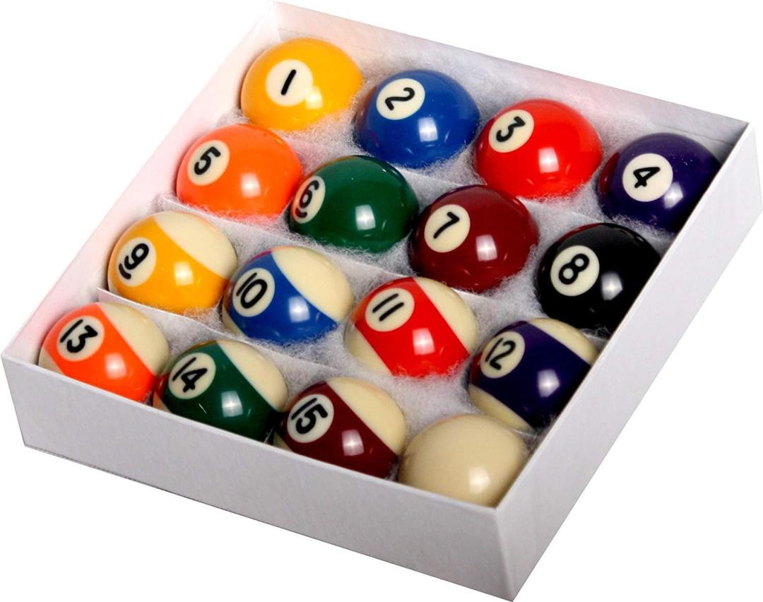 Pool Balls Mini Pool Balls Set,1-1/2 Inch Billiard Balls Set Not Regulation Size, Complete 16 Ball Set