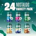 Zevia Zero Sugar Soda, Nostalgic Variety Pack, 12 oz Cans (24-Pack)  Naturally Sweetened, Non-GMO Project Verified, Gluten-Free, Vegan