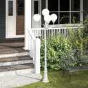 Aspen Creative 28001-41, 6" White Acrylic Replacement Lamp Post Globe with 3-1/8" Neck