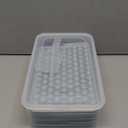 WIBIMEN Mini Ice Cube Trays, Small Tiny Round Pebble Crushed Nugget Ice Trays for Freezer with Lid - Chilling Drinks Coffee Juice(4 Pack/0.55In - Blue)