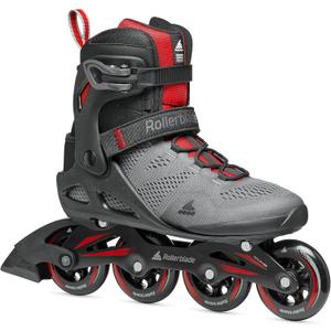 Rollerblade Macroblade 84 Men's Adult Fitness Inline Skate, Dark Gray & Red, Performance Inline Skates, 11/11.5