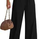 GRAPENT Wide Leg Pants for Women Work Business Casual High Waisted Dressy Pants Flowy Trousers Office L