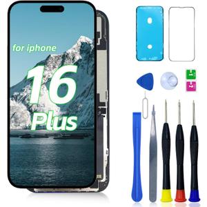 FHD LCD for iPhone 16 Plus Screen Replacement for iPhone 16 Plus Display A3290, A3082, A3289, A3291 LCD Digitizer Touch Screen Assembly Repair Part