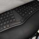 MK960 Ergonomic Wireless Keyboard Mouse Combo, Bluetooth/2.4G Split Design Keyboard with Palm Rest and 4 Level DPI Adjustable Wireless Mouse Multi-Device, Rechargeable, for Windows/Mac/Android (Black)