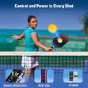 niupipo Pickleball Paddles Set of 2/4/1, USAPA Approved Graphite Carbon Fiber Pickleball Rackets, Polypropylene Honeycomb Core, Cushion 4.72In Grip, Bag/Cover, Pickle Ball Paddle Set for Men Women (Black & Blue)