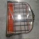 Wall Beaded Mirror, 36 x 27 Inch Round Top Right Angle Wall Mirror, Tempered Glass, Rust Resistant, Horizontally or Vertically Hanging, Bronze (Baroque Frame)