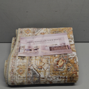 Madane Runner Rug 2x8, Washable Hallway Runner Rugs, Non-Slip Low-Pile Soft Kitchen Rug Runner Laundry Room Rug, Vintage Throw Entry Foyer Mat for Entrance Living Room (Turmeric/Grey, 2 x 8)