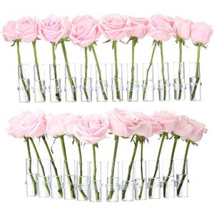 DIY 24 Test Tube Vases for Flowers, Clear Glass Bud Vases, Modern Decor, Wedding Centerpieces