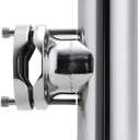 Stainless Steel Clamp on Fishing Rod Holder, 360 Degree Adjustable Fishing Pole Holder, Rail Mount Rod Holder for Rails 1-1/4 to 2