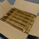 Desk Organizer, 5-Tier Paper Letter Tray Organizer with File Holder, Drawer and Pen Holder, Desktop Organizer for Office Supplies, Gold