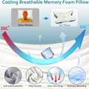 Cervical Pillow for Neck Pain Relief - Ergonomic Neck Pillow for Sleeping Contour Memory Foam Pillows for Neck Support, Orthopedic Bed Pillow for Side Back Stomach Sleepers