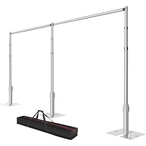 Pipe and Drape Backdrop Stand, 20x10ft Heavy Duty Adjustable Background Frame with Metal Base, Back Drop Holder for Parties Photography Wedding Photoshoot Decoration
