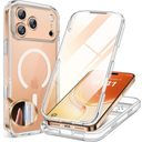 Miracase for iPhone 17 Pro Max Case 6.9" Full-Body Phone Case with Built-in Glass Screen Protector& Full Camera Protector,[Magnetic with MagSafe] Drop Proof 17 ProMax Cover, Clear