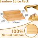 Spice Rack Organizer for Cabinet - Bamboo Spice Shelf, 3 Tier Seasoning Organizer for Countertop, Kitchen, Pantry 2 Pack