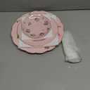 BTaT- Floral 3 Tier Cake Stand, Porcelain, Pastel Pink with Pink Roses & Gold Trim, 3 Tiered Dessert Stand for Cookies, Cupcakes & Fruits