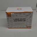 2 PCS Large Glass Jar with Airtight Lid, Glass Food Storage Jars for Tea,Spice,Cereal, Egg,Flour,Coffee and More(1 gallon/4000 ml) (4000ml)