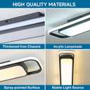 ORANOOR Modern LED Ceiling Lighting with Remote, 70W Dimmable Black Linear Flush Mount Light Fixture, 39.4'' Low Profile Lights Fixture Long LED Ceiling Lamp for Kitchen Bedroom Living Room Hallway