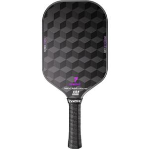 T800 Carbon Fiber Pickleball Paddle with 16mm V-Sonic IV Dynamic Core, Premium Pickle Ball Thermoformed Unibody, Elongated Shape, Enhanced Power & Ultimate Spin, USAPA Approved, Storm008