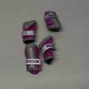 QUMY Dog Shoes for Small Dogs, Puppy Dog Boots & Paw Protector for Winter Snow Day, Summer Hot Pavement, Waterproof in Rain Weather, Ourdoor Hiking, Indoor Hardfloors Skid-resistant Sole Purple Size 1