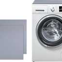 2 PCS Washer and Dryer Covers for the Top - 23.6 x 23.6 in Washing Machine Top Cover Pads,Dust-Proof Diatom Rubber Non-Slip Dryer Top Protector Guards Mat Support for Home Kitchen Laundry Room (Grey)